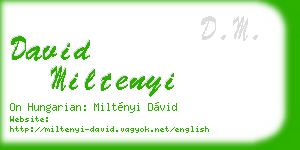 david miltenyi business card