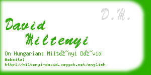 david miltenyi business card